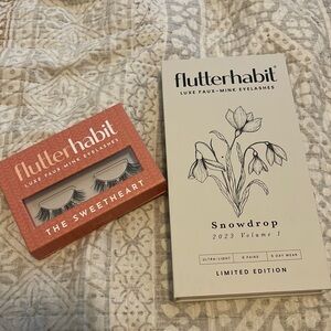 Flutterhabit Snowdrop and Sweetheart lashes